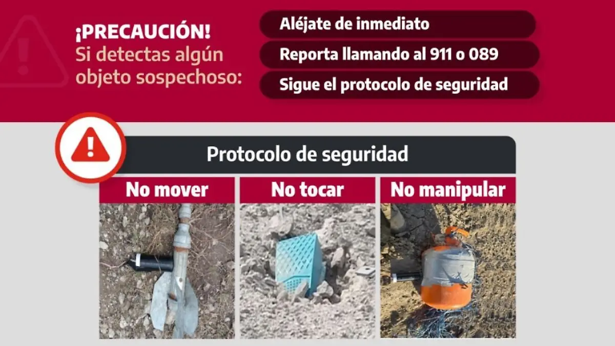 Alertan por artefactos explosivos en frontera de Tamaulipas SSPT